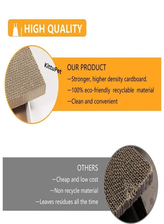 KittuPet Cat Scratcher + Scratch Pad for Cat Cardboard Mat with Premium Scratch Textures Interactive Design Durable Cat Scratching Pad Reversible - Image 3
